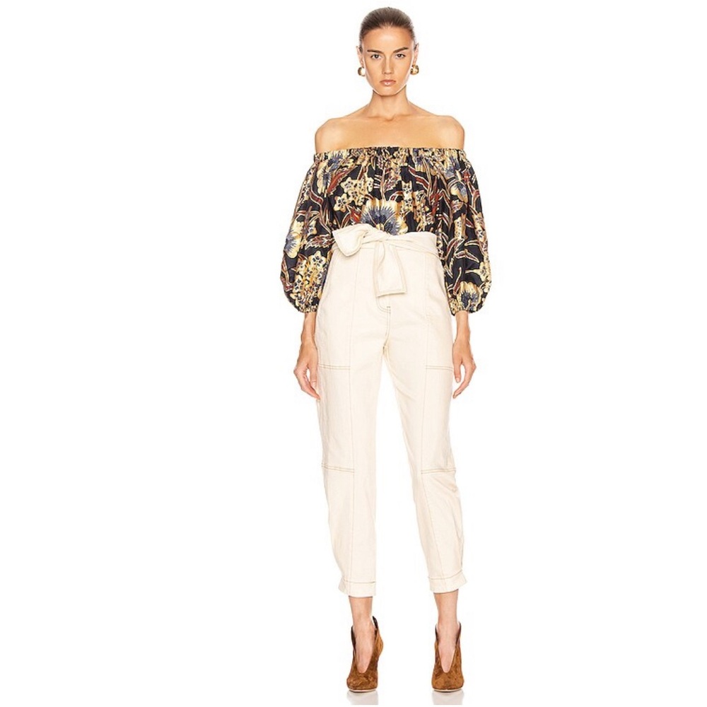 Ulla Johnson Storm Belted Jeans in Blanc